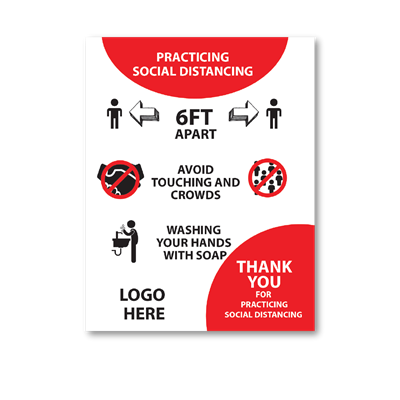 Practice Social Distancing - Wall Graphic