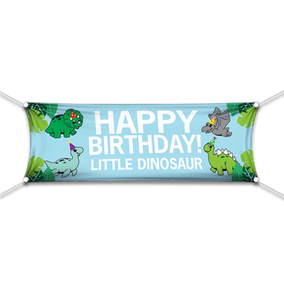 Happy Birthday Little Dinosaur Banner