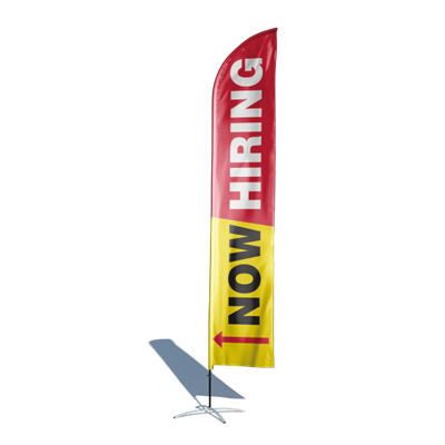 Now Hiring 12ft Feather Flag