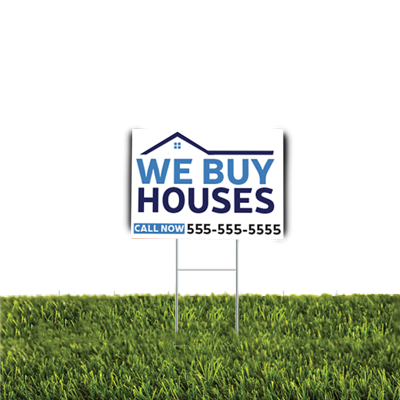 We Buy Houses Yard Sign 2pc