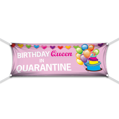 Birthday Queen in Quarantine Banner