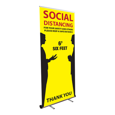 Social Distancing - Roll Up Banner